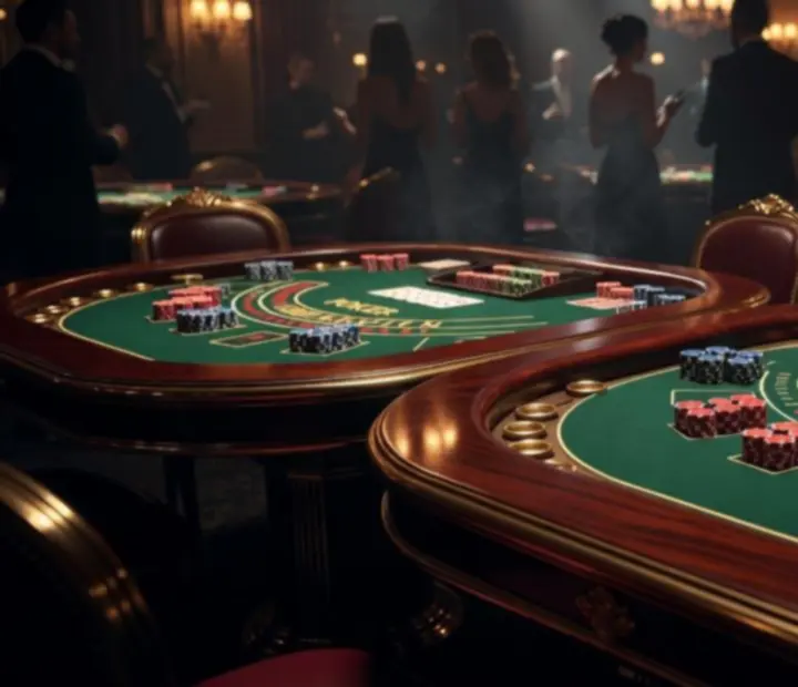 Mise en scène d’une soirée casino avec lumière travaillée et décor raffiné